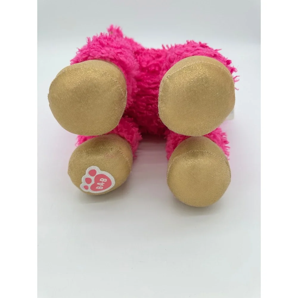 Build-A-Bear Llamacorn Plush‎ Toy Shaggy Pink Gold 10 inch
